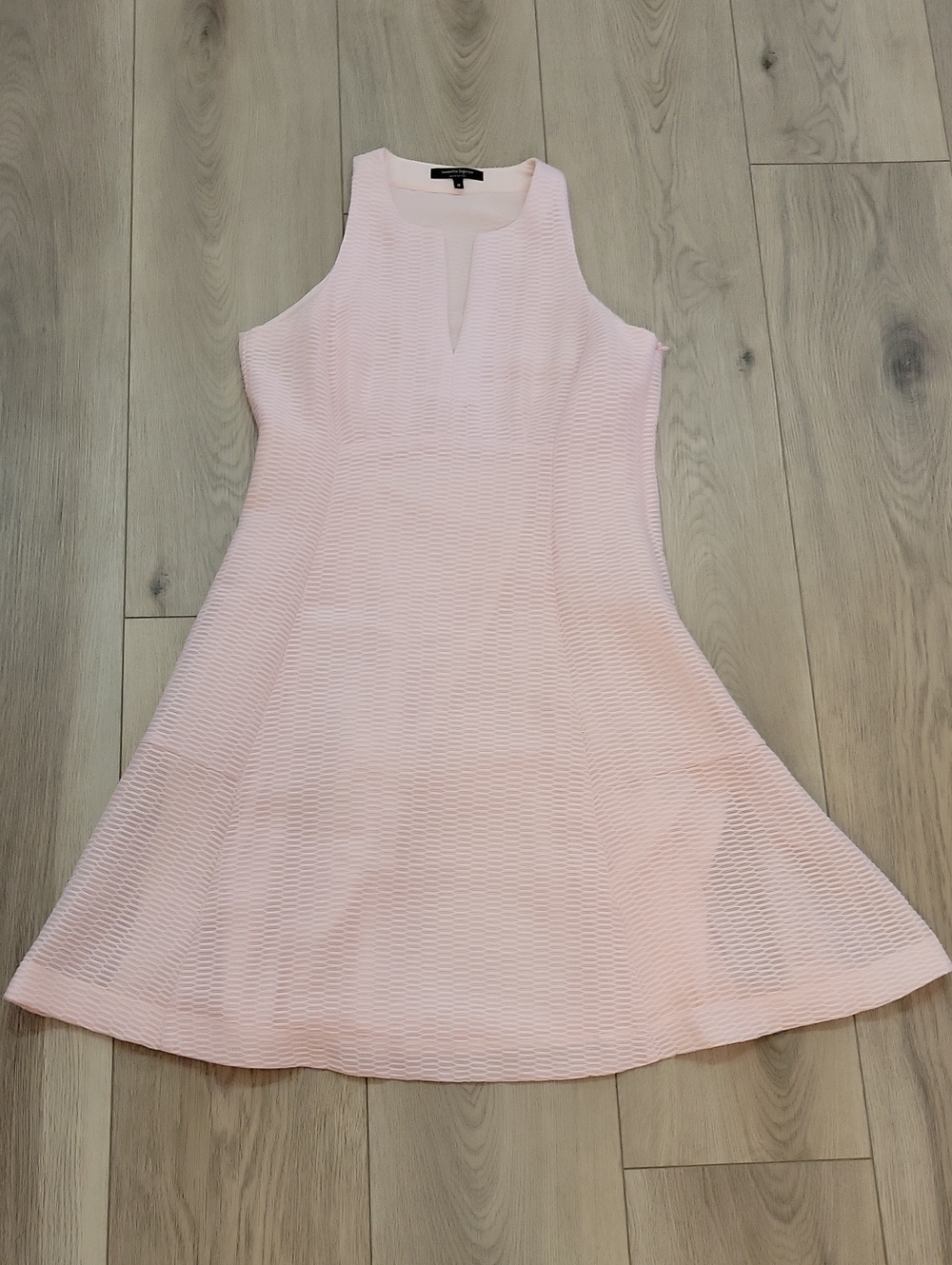 Nanette Lepore Pale Pink Textured Sleeveless Midi Dress